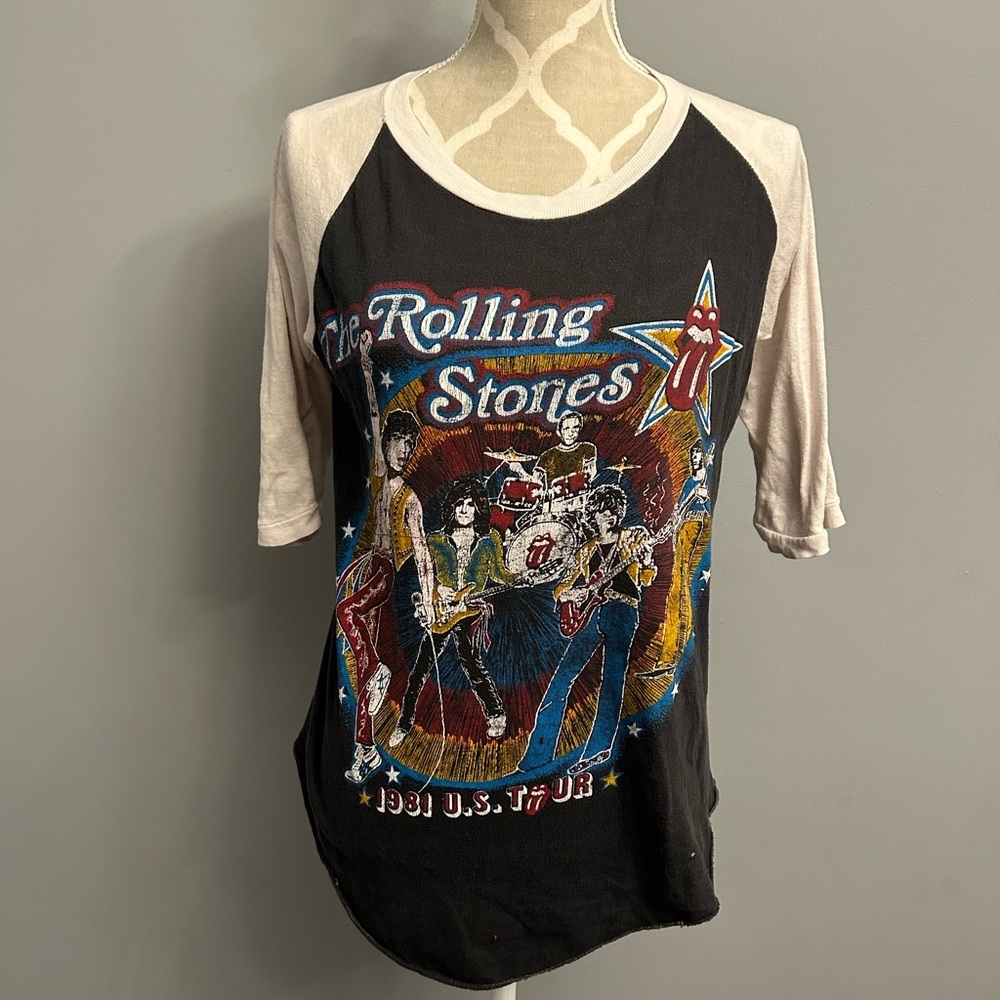 Vintage Rolling Stones 1981 Tatoo You Tour Baseball Tee